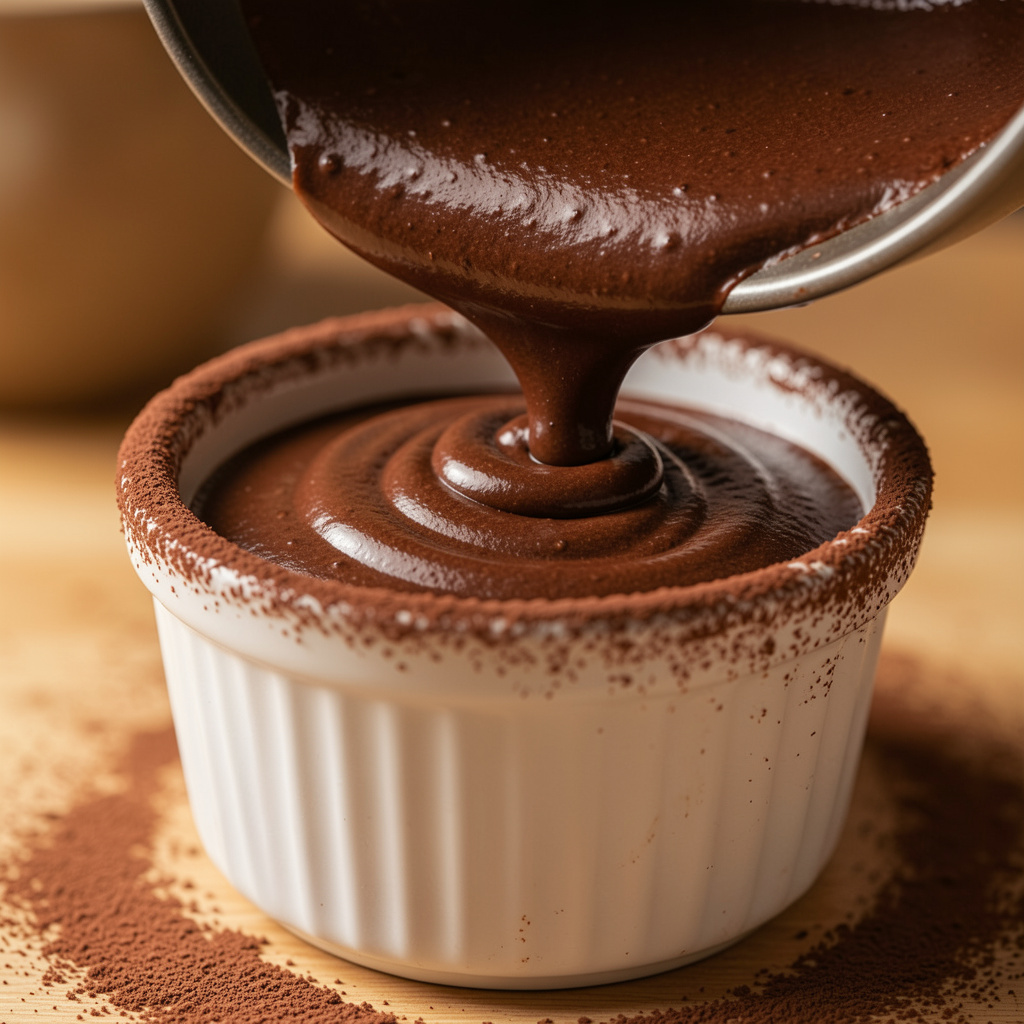 Chocolate Lava Cake making