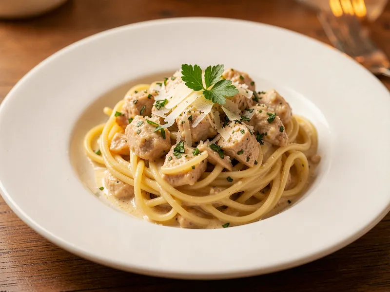 creamy garlic chicken pasta